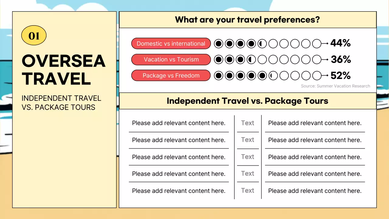 블루 레트로 썸머 가이드 프리젠테이션