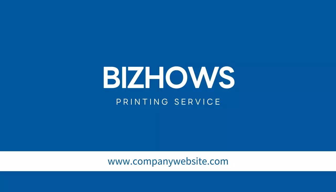 青 シンプル ビジネス 名刺