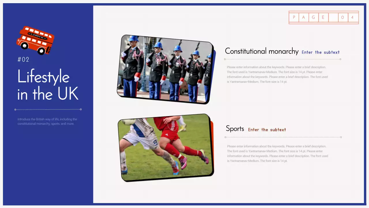 레드 전통 영국 가이드 프레젠테이션