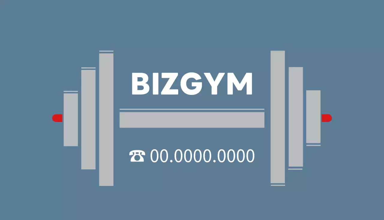 白 シンプル ジム 名刺