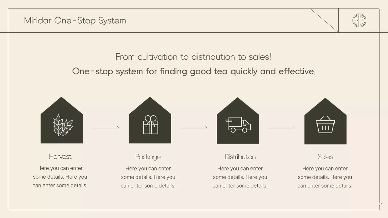 베이지색 전통차 프로필 프레젠테이션