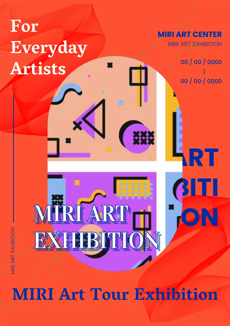 Colorful poster promoting an international art exhibition