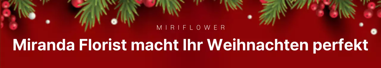 Roter Kranz Florist Weihnachtsbanner
