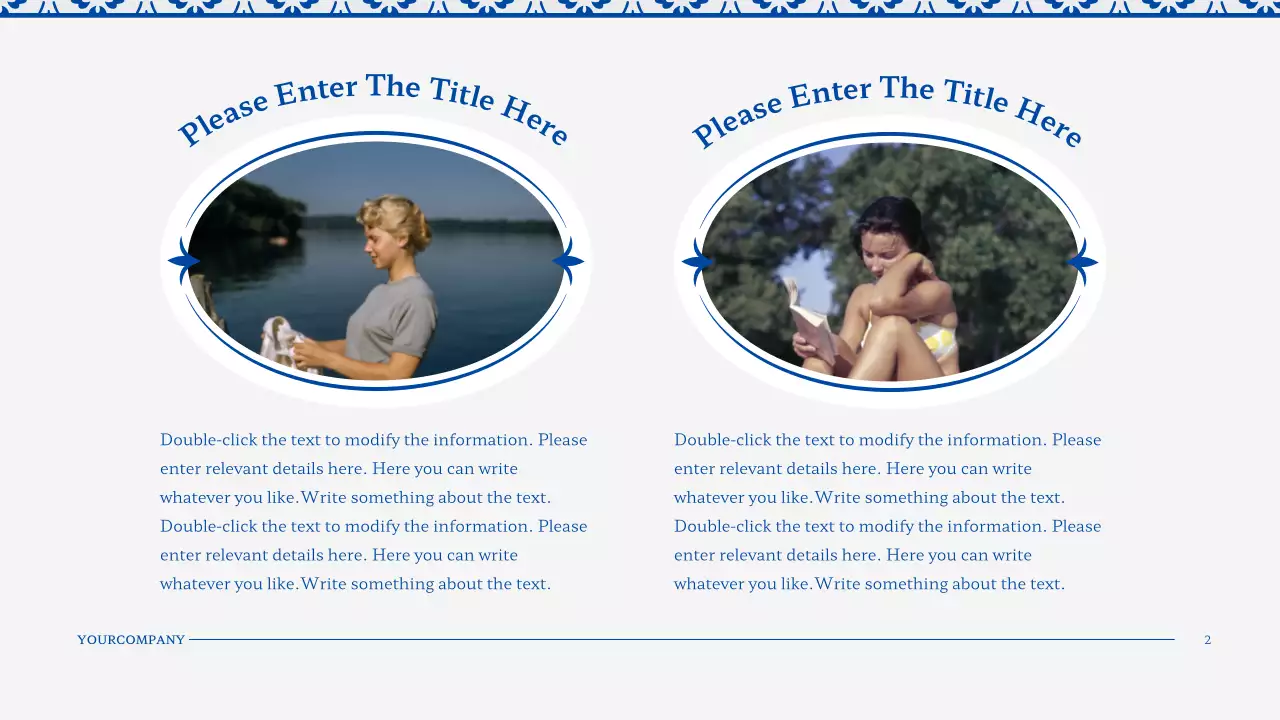 Blue Vintage Template Presentation