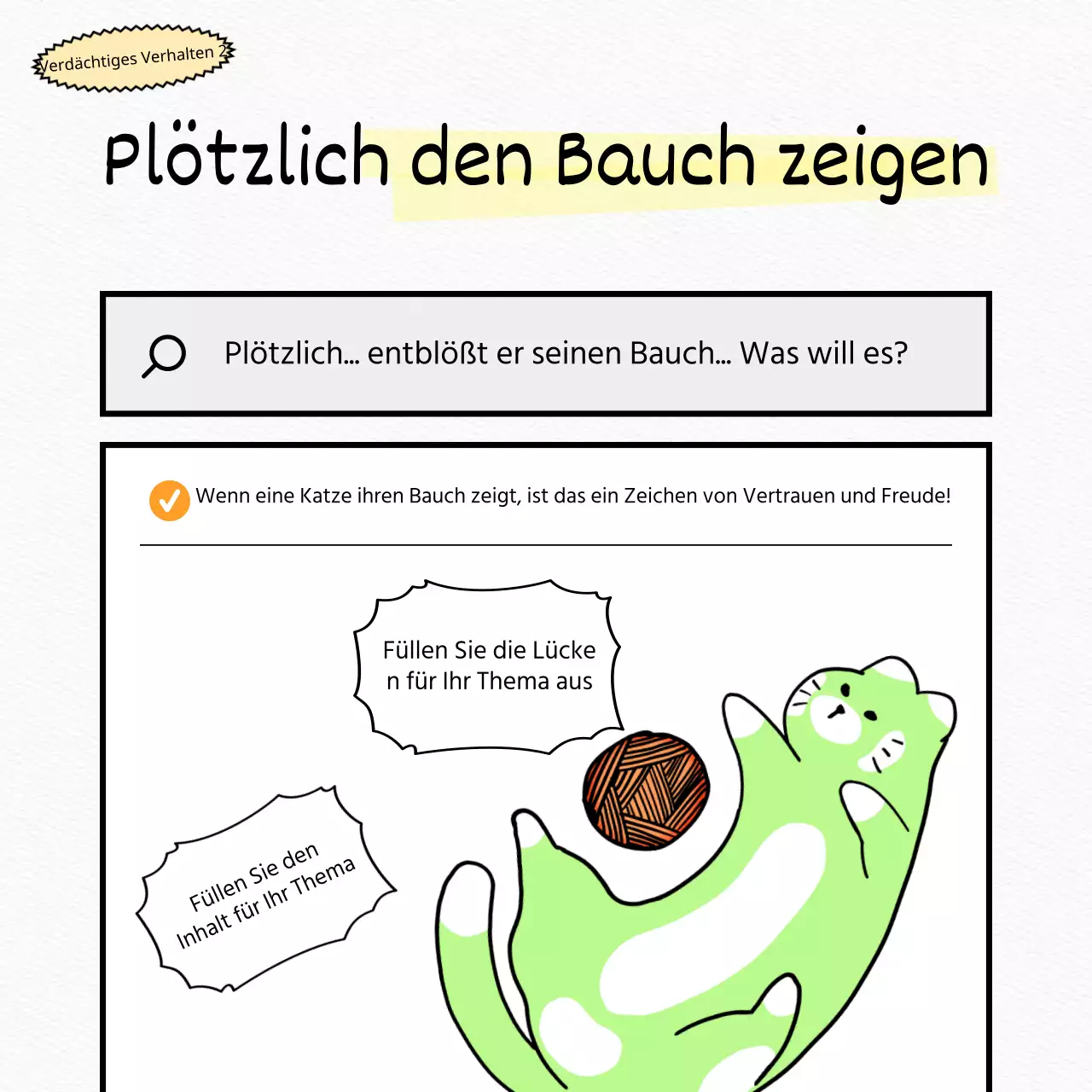 Testen Sie eine weiße, flache, niedliche Katze