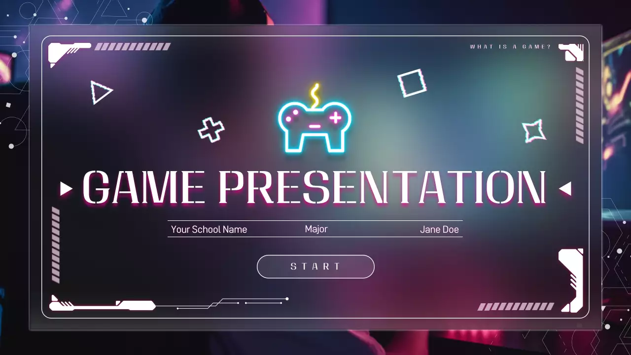 네온 사이버 게임 프리젠테이션