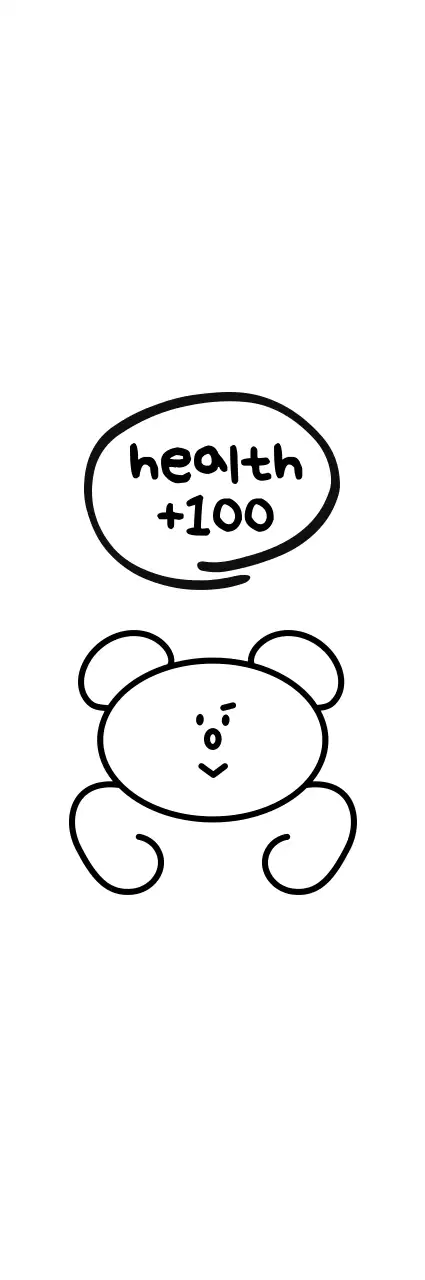 Uma campanha para beber água com uma ilustração simples e gira de um urso preto