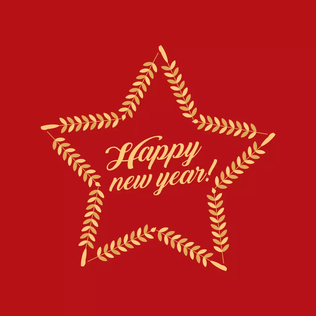 赤 シンプル 新年 ポスター ファンシーバナー