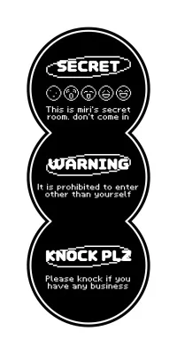 A style note on combining cute black and white dot illustrations with phrases