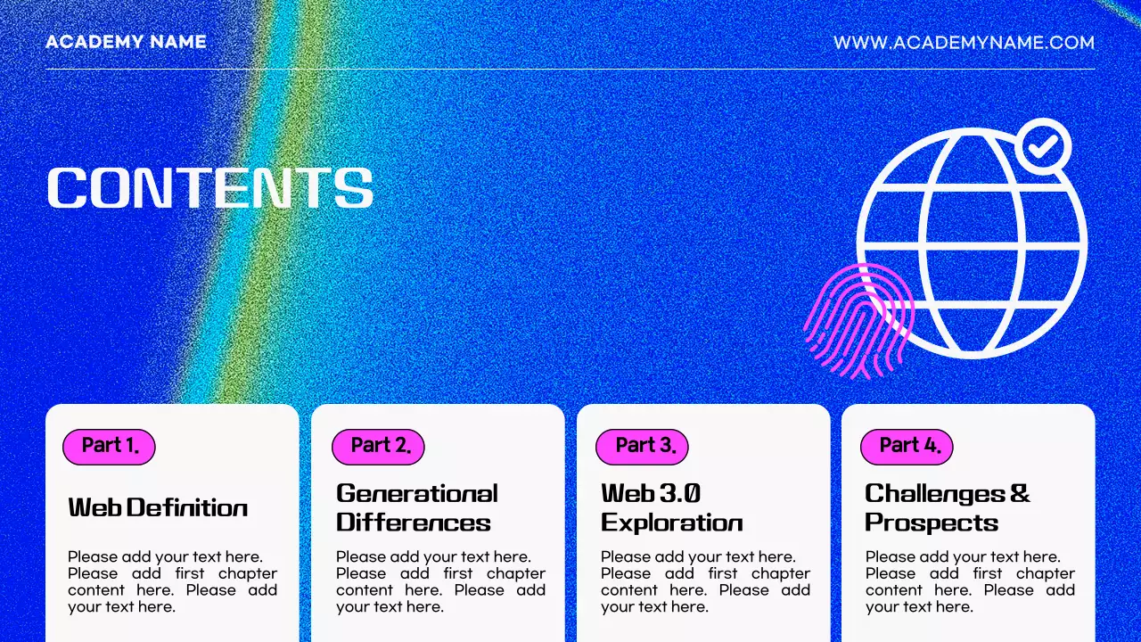 블루 모던 인터넷 가이드 프레젠테이션