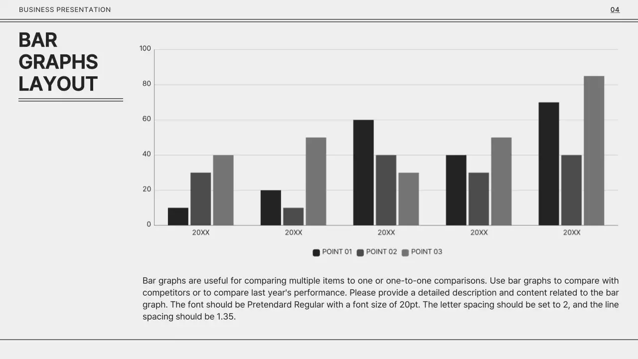 Monotone gray and black for a simple business presentation