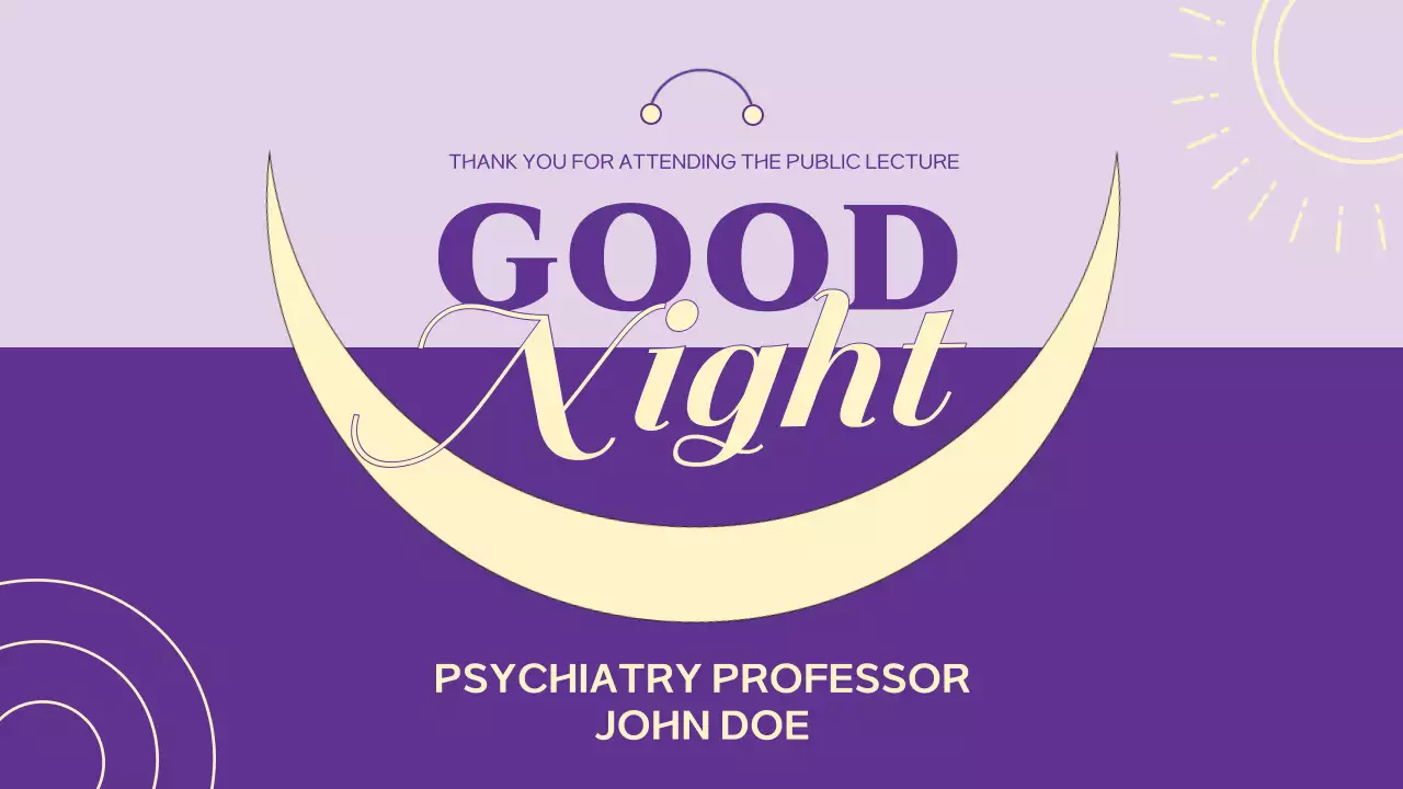 Purple Modern Sleep Lecture Presentation