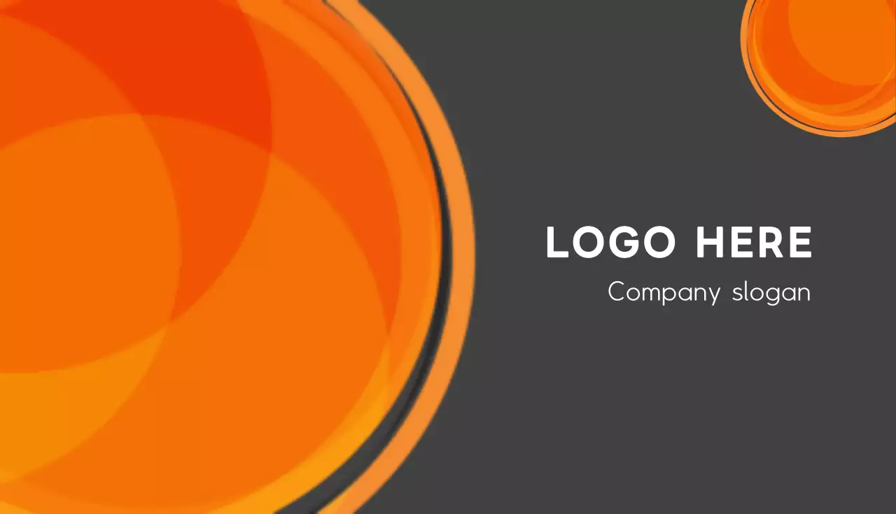 オレンジ モダン ビジネス 名刺