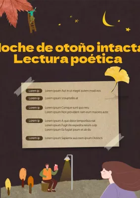 Folleto para el Concurso de Lectura Poética de la Noche de Otoño de la Biblioteca