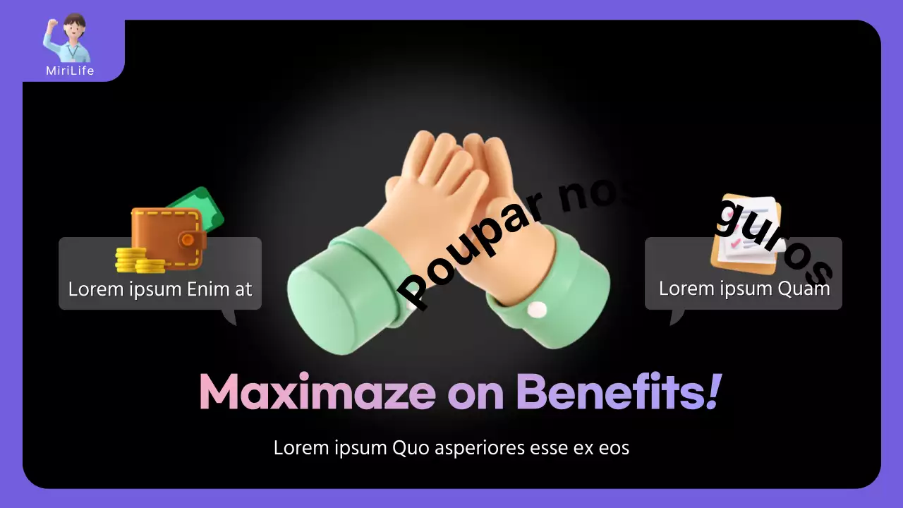 Informação sobre o prémio de seguro em roxo