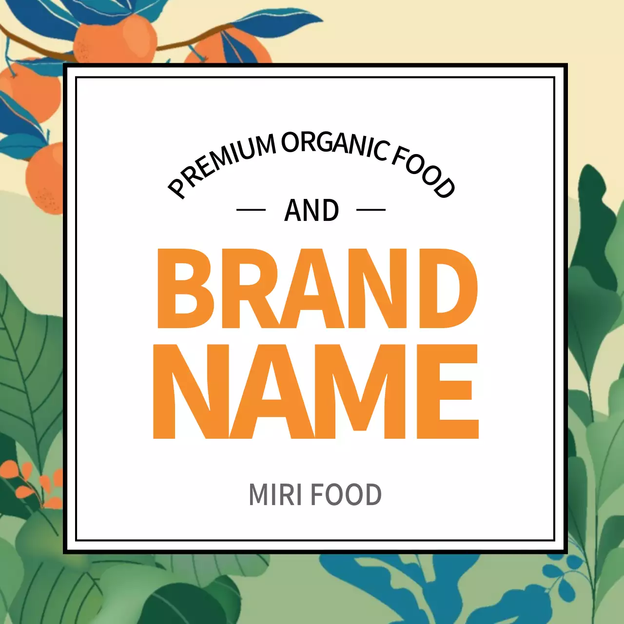 イラストカラフルな高級感あふれるブランドステッカー