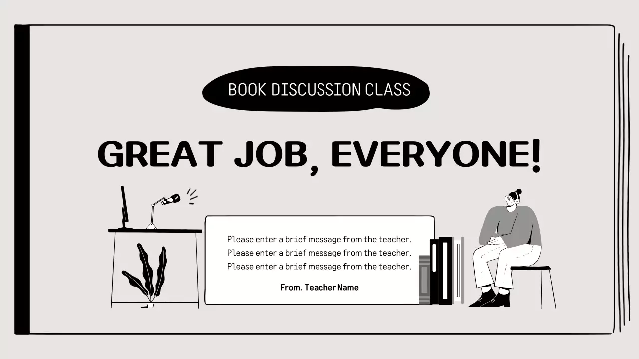 Grey Minimal Book Class Presentation