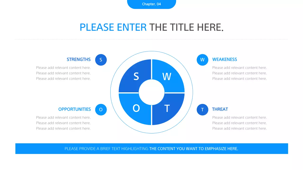Uma apresentação comercial simples em branco e azul