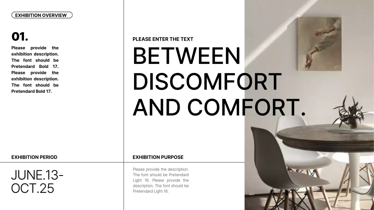 오렌지 모던 가구 전시회 프리젠테이션