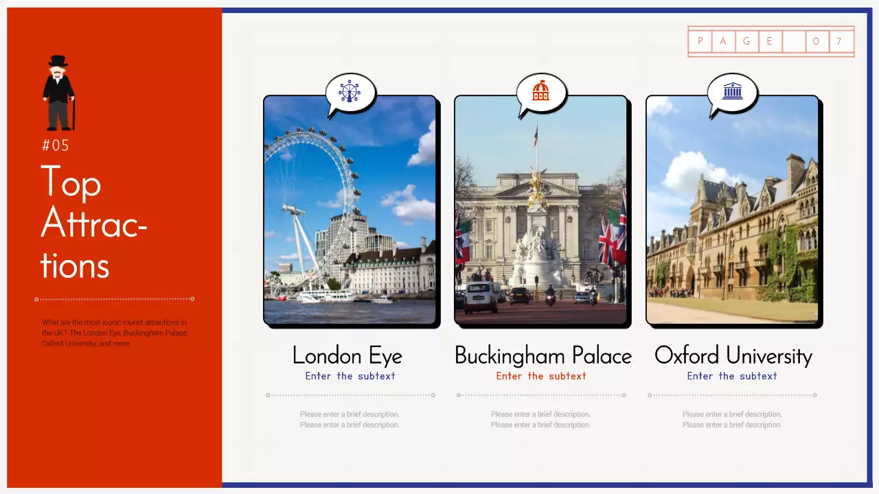 레드 전통 영국 가이드 프레젠테이션