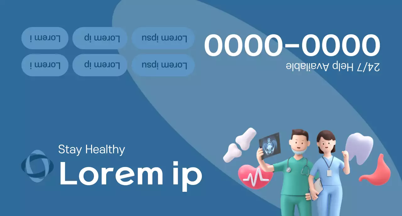 Sebuah karya promosi perusahaan asuransi dengan ilustrasi 3D bernuansa gelap dan ikon kesehatan.