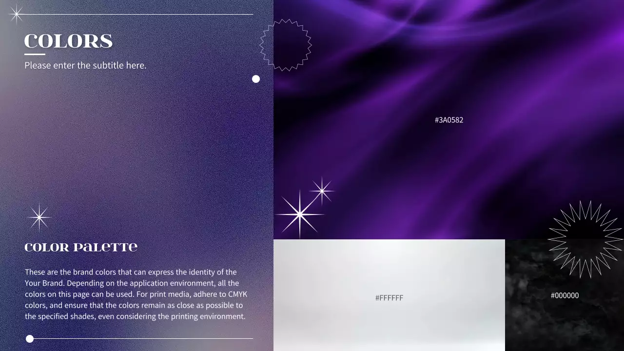 퍼플 모던 브랜드 가이드라인 프레젠테이션