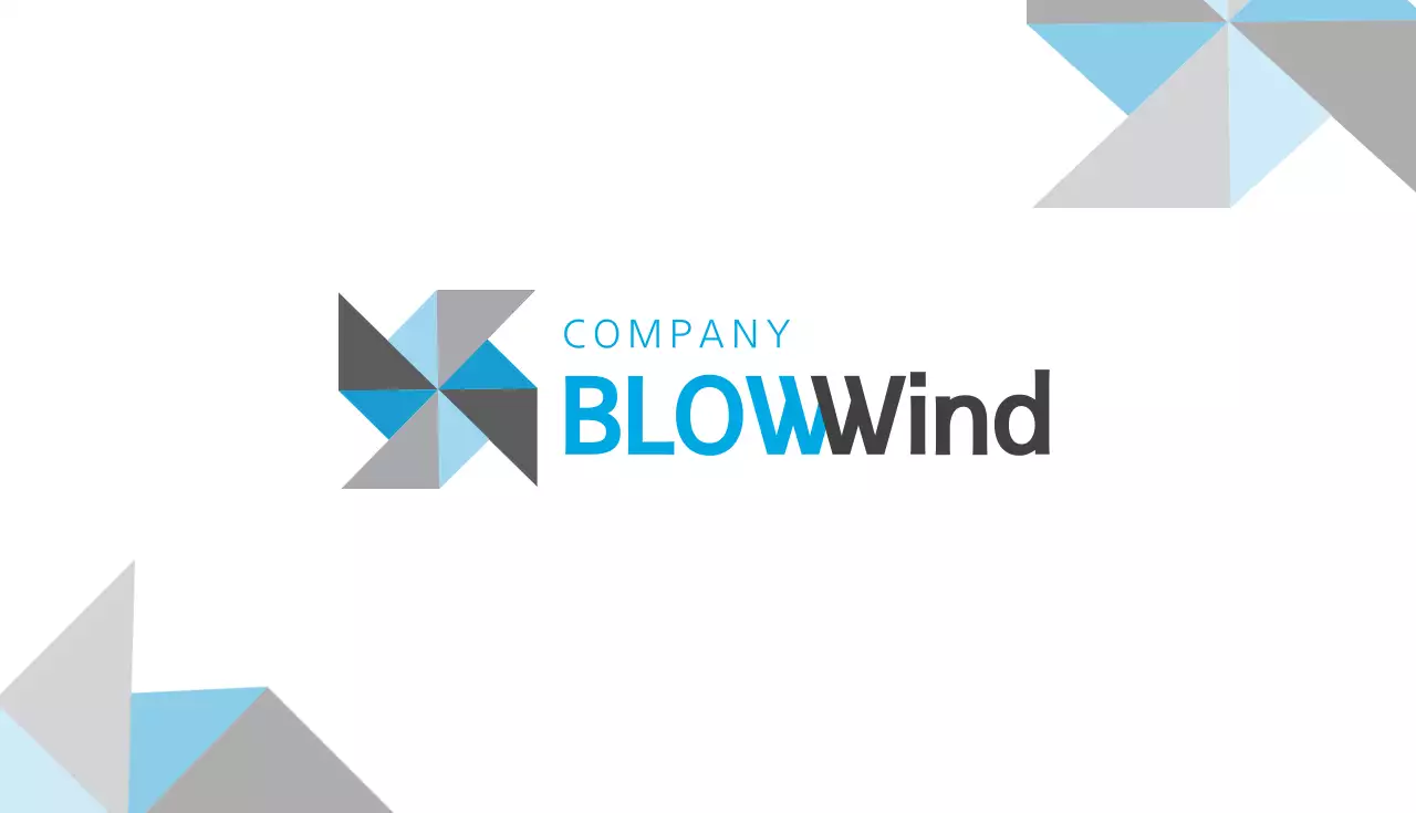 青 シンプル ビジネス 名刺