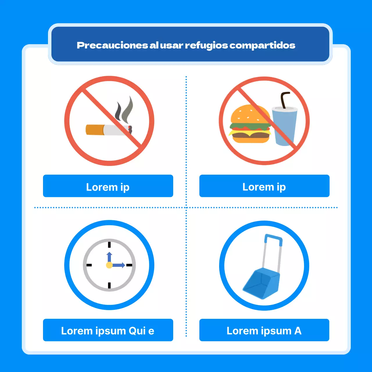 Cómo gestionar un refugio para olas de calor con un concepto limpio, azul e ilustrado