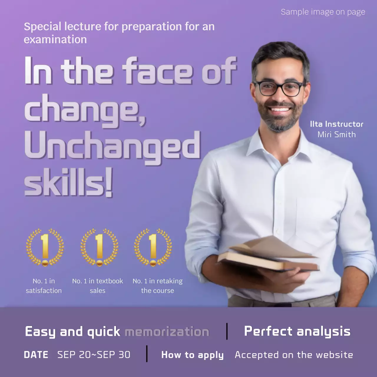 Purple Modern Lecture Announcement Social Media Post