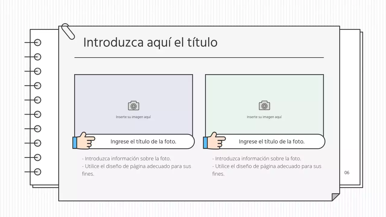 Kit de presentación educativa conceptual en blanco y colores de acento