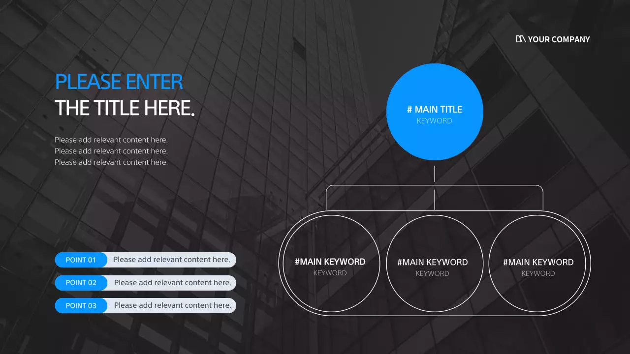 Uma apresentação comercial simples em branco e azul