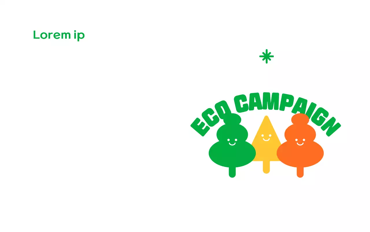 Merancang kampanye lingkungan dengan ilustrasi karakter pohon hijau yang lucu