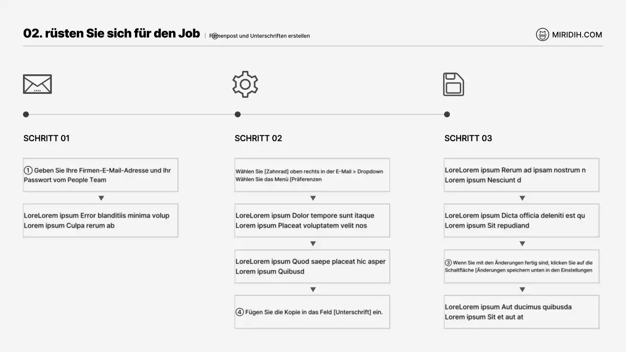 Ein einfacher, schwarz-weiß illustrierter konzeptioneller Brief