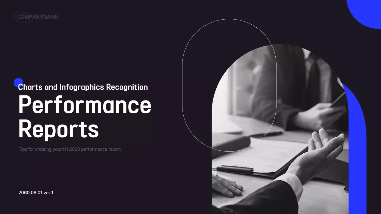 Simple black and blue business infographic report