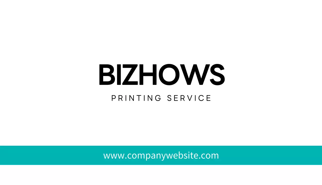 ターコイズ シンプル ビジネス 名刺