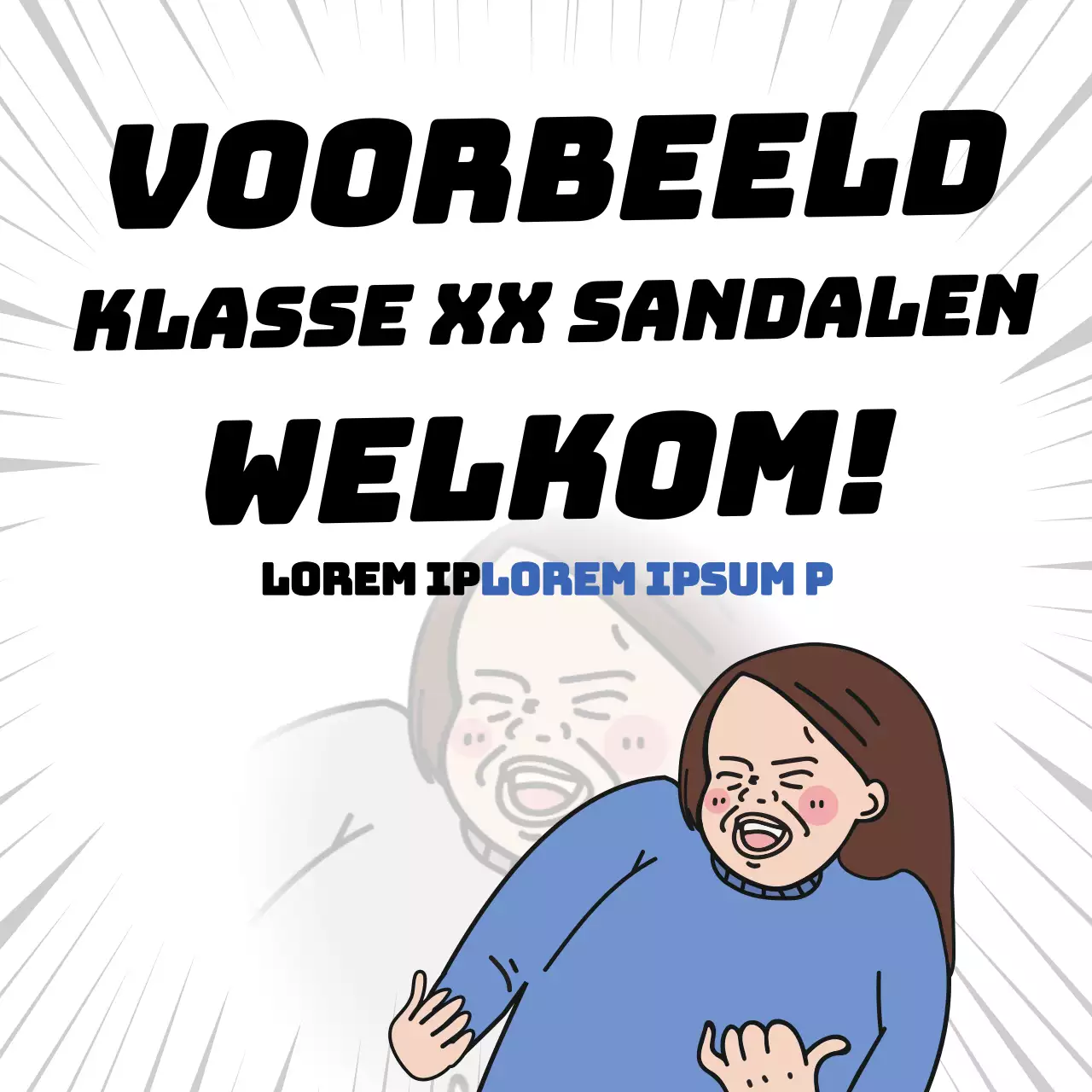 Zwart-wit welkomstconcept in meme-stijl