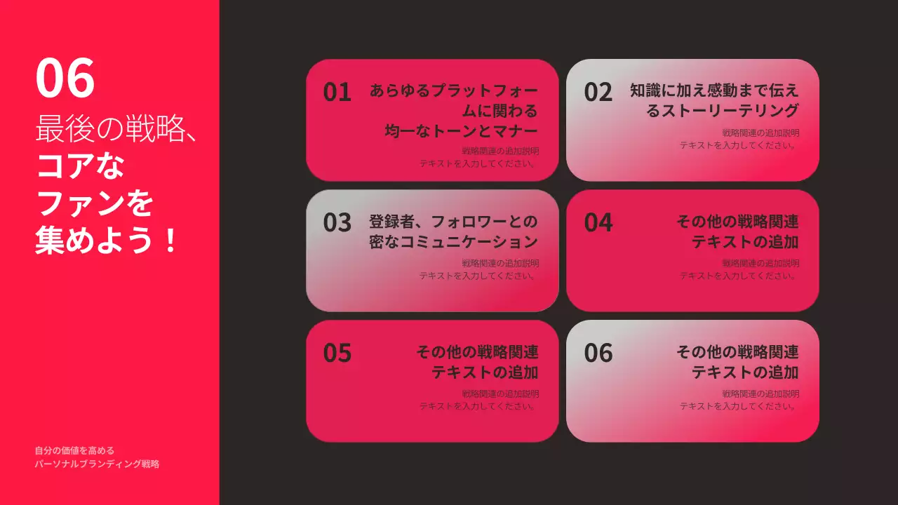 赤 モダン マーケティング プレゼンテーション