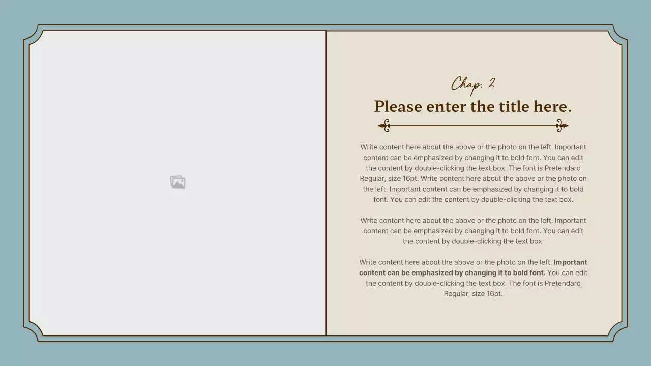 Vintage frame presentation kit in pink and gold