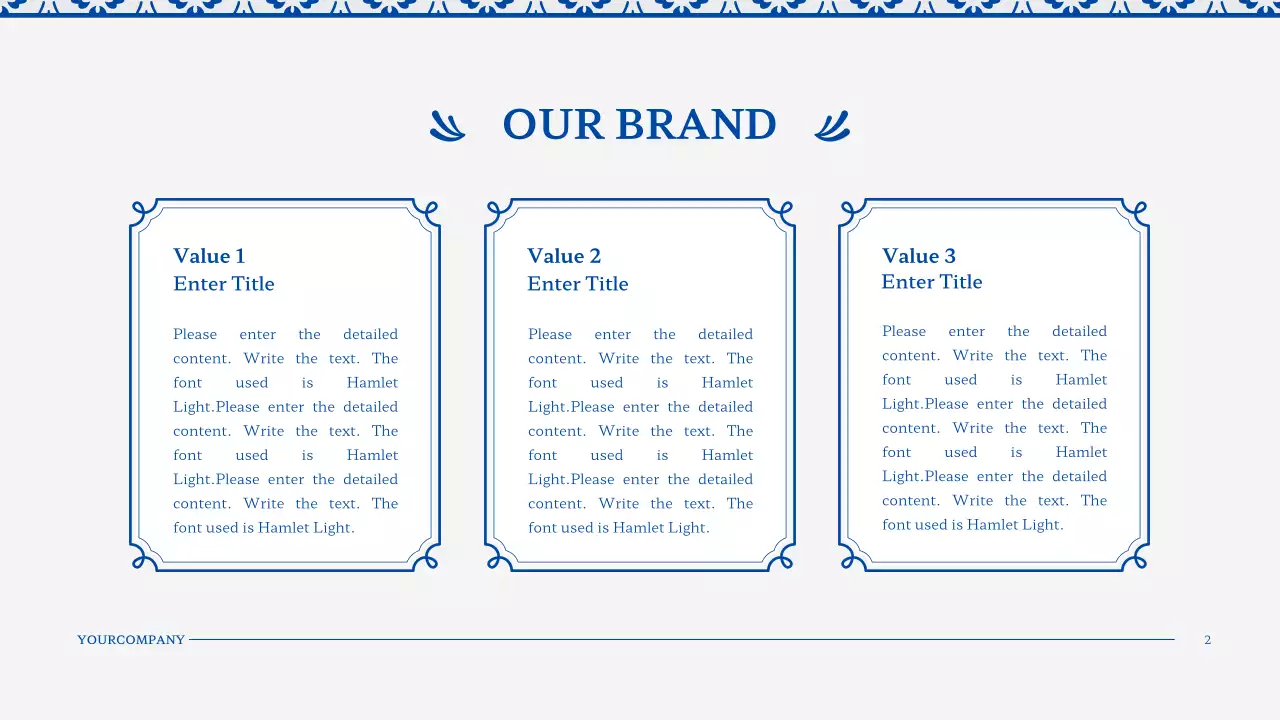 Blue Vintage Template Presentation
