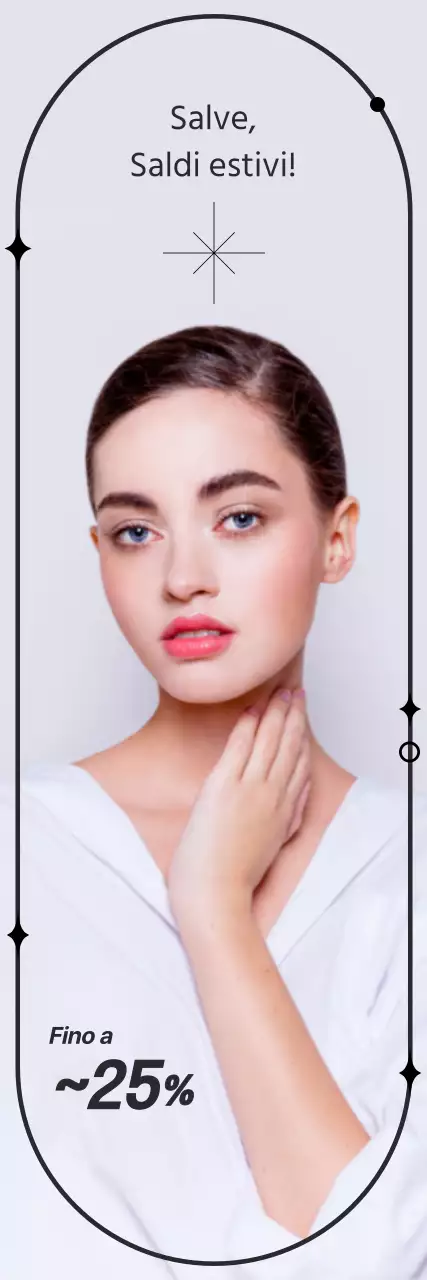 Donna in camicia bianca su sfondo grigio