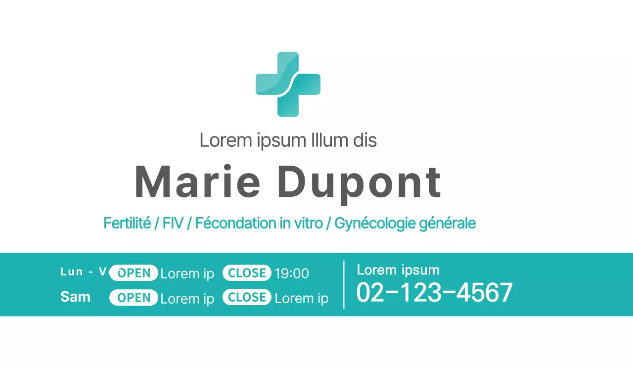 Conception promotionnelle d'un hôpital en bleu avec un style épuré