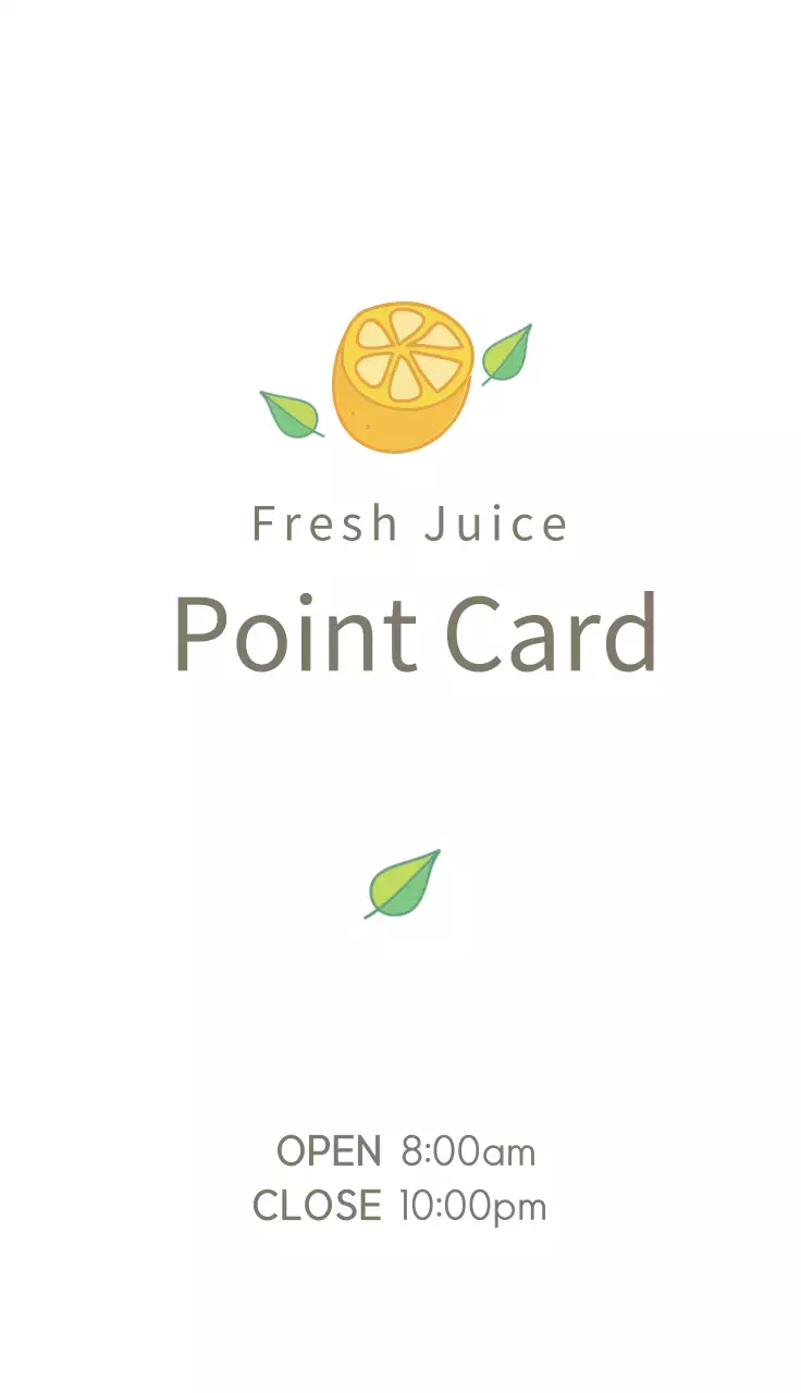 白 シンプル ジュース カード 名刺