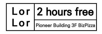 Simple black squares and lettering for parking confirmation