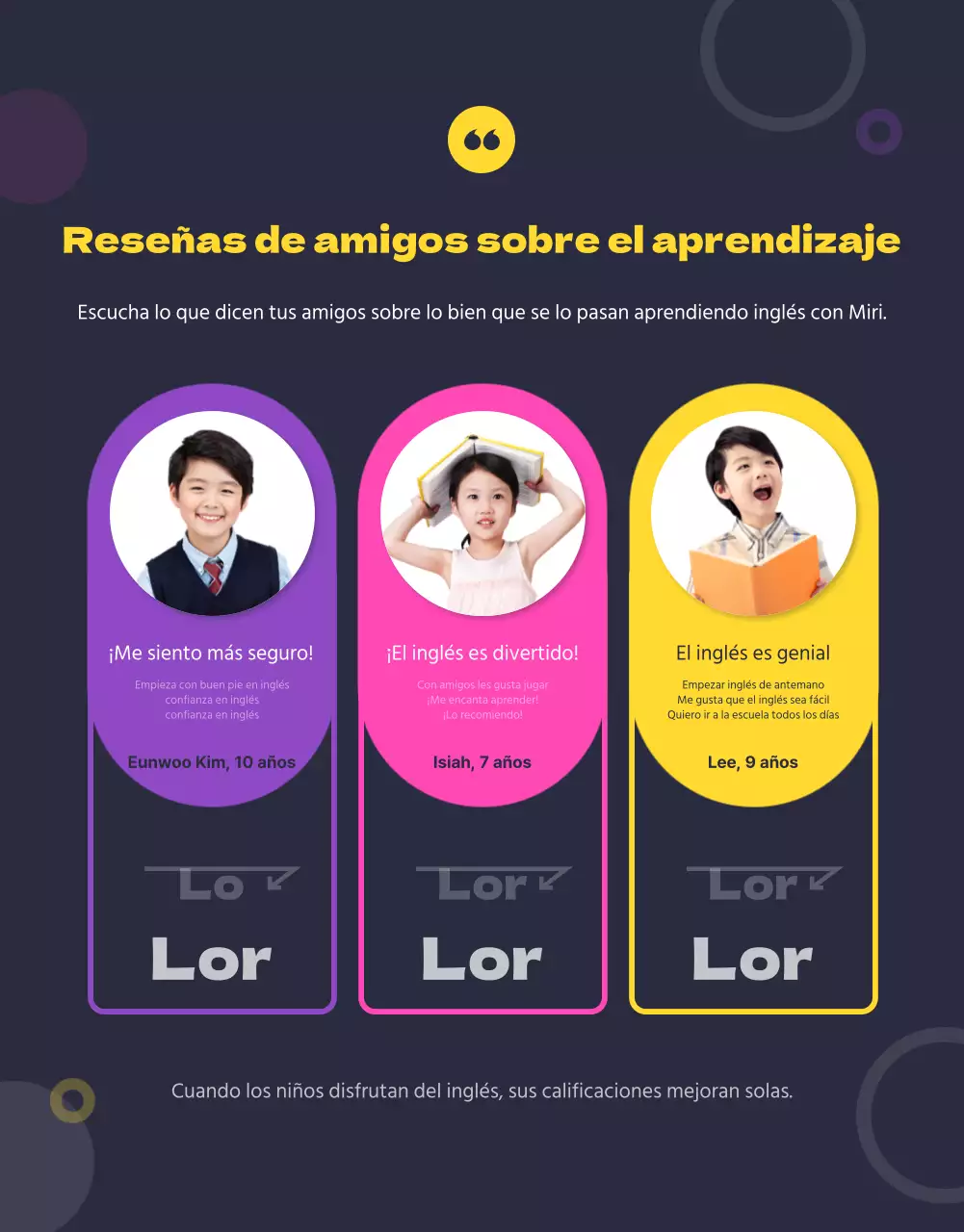 Detalles de la escuela de inglés