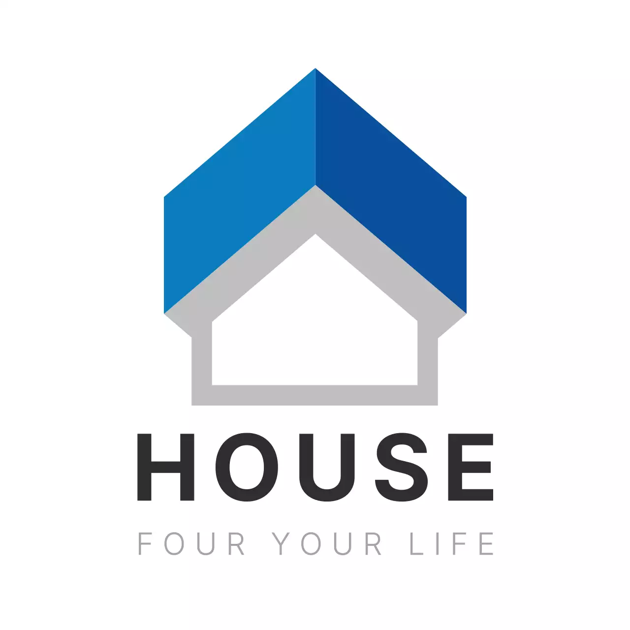 青 シンプル 不動産 ロゴ