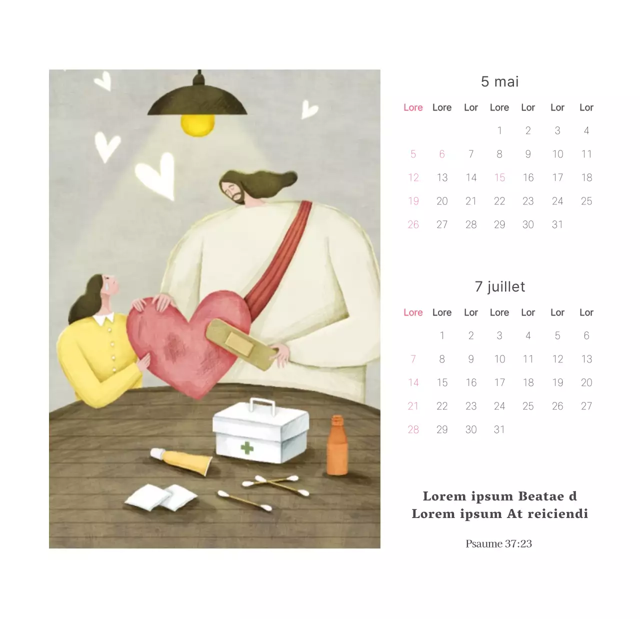  Illustration de l'église Calendrier de bureau de l'église