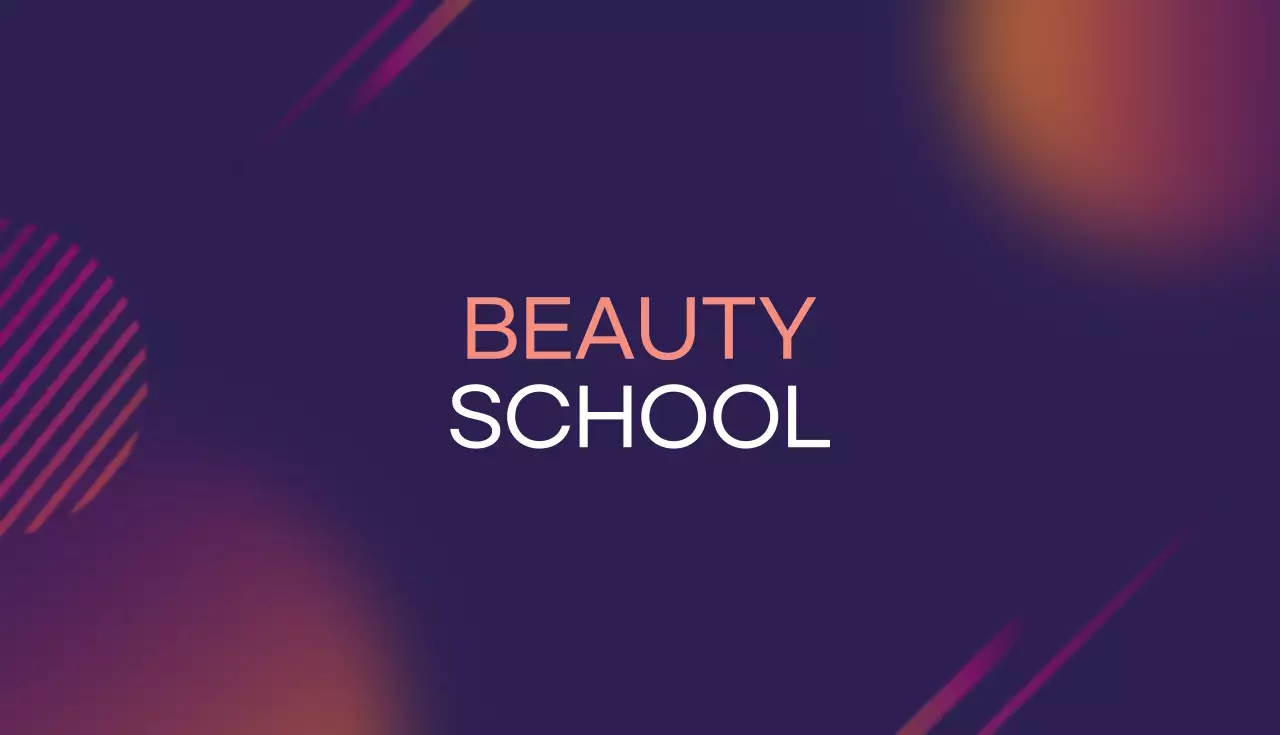 赤 シンプル ビューティースクール 名刺