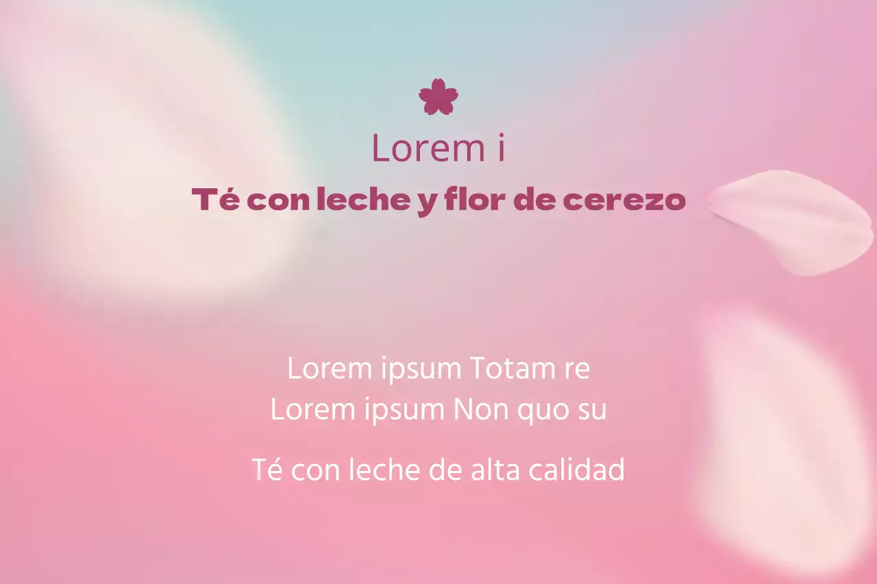 Té con leche y flor de cerezo