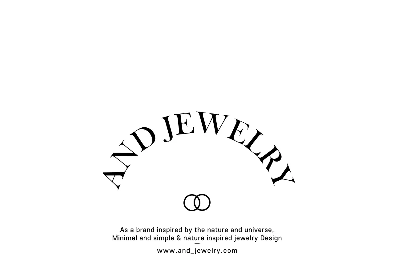 Untuk toko perhiasan dengan ikon cincin sederhana dan berkelas berwarna hitam