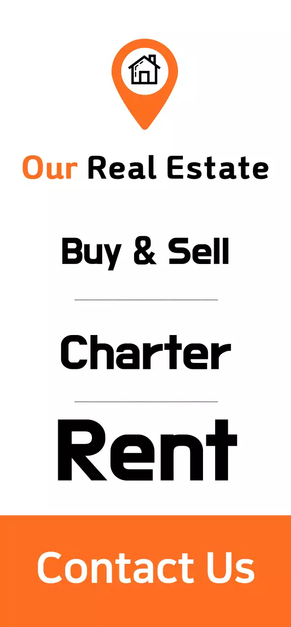 Real estate banners with orange points